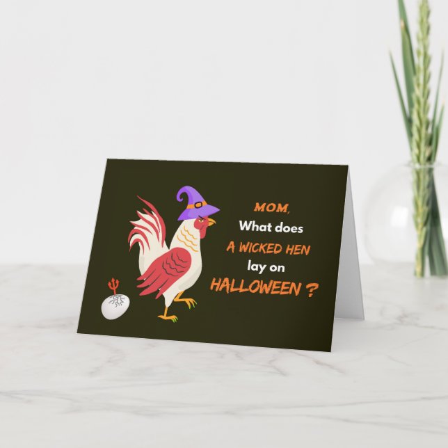 Mum Halloween with Wicked Hen and Deviled Egg Card (Front)