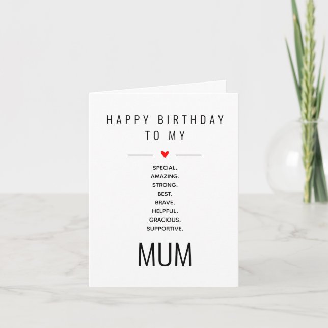 mum happy birthday invitation (Front)
