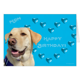 Mum Happy Birthday Labrador Dog Hearts,Cute