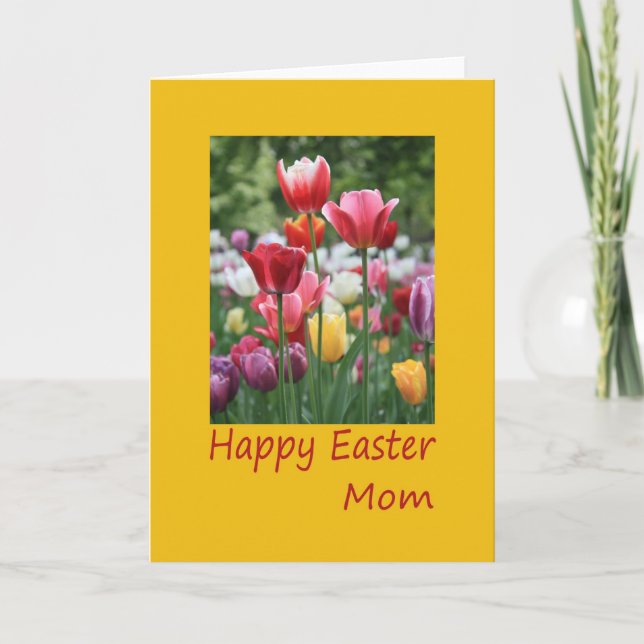 Mum Happy Easter Tulip card (Front)