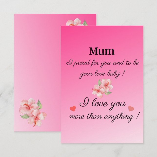 mum happy mother's day (Front/Back)