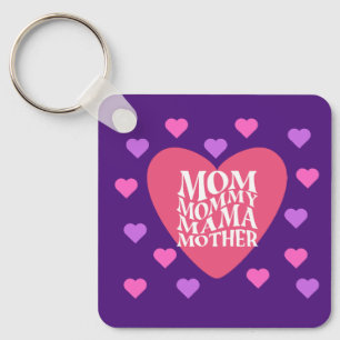 Mum has many names Metal Square Keychain