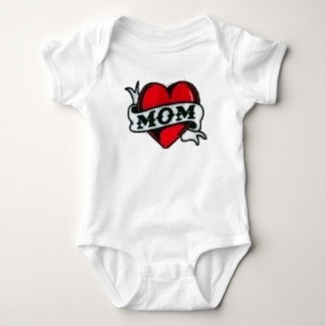 mum heart baby bodysuit (Front)
