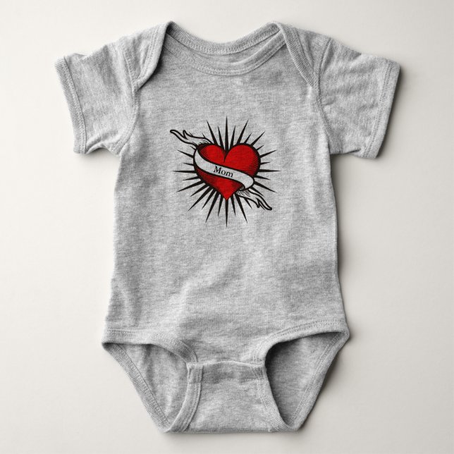 Mum Heart Bodysuit (Front)