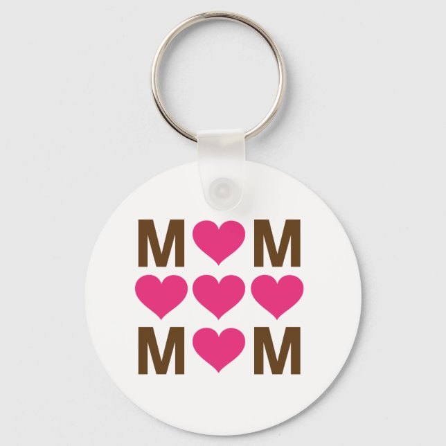 Mum Heart Cross - 2.25" Basic Button Keychain (Front)