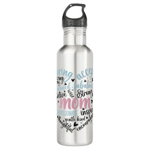 Mum Heart Loving Caring Sweet Gentle 710 Ml Water Bottle