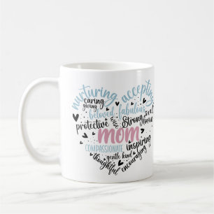 Mum Heart Loving Caring Sweet Gentle  Coffee Mug