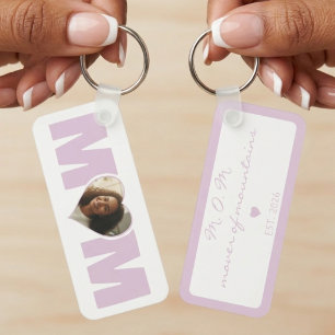 Mum Heart Photo Mother's Day Key Ring