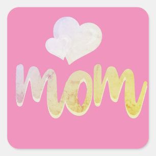 Mum - Heart    Square Sticker