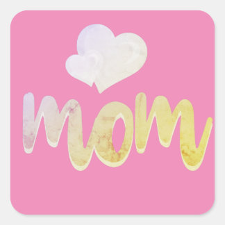 Mum - Heart    Square Sticker