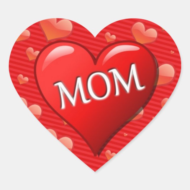 Mum Heart Sticker (Front)