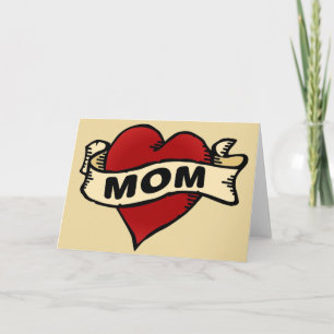 Mum Heart Tattoo Card