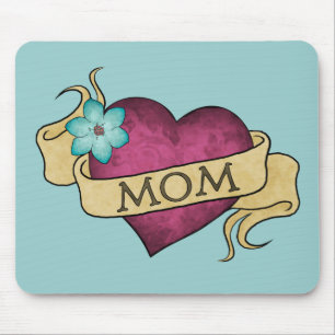 Mum Heart Tattoo Mousepad