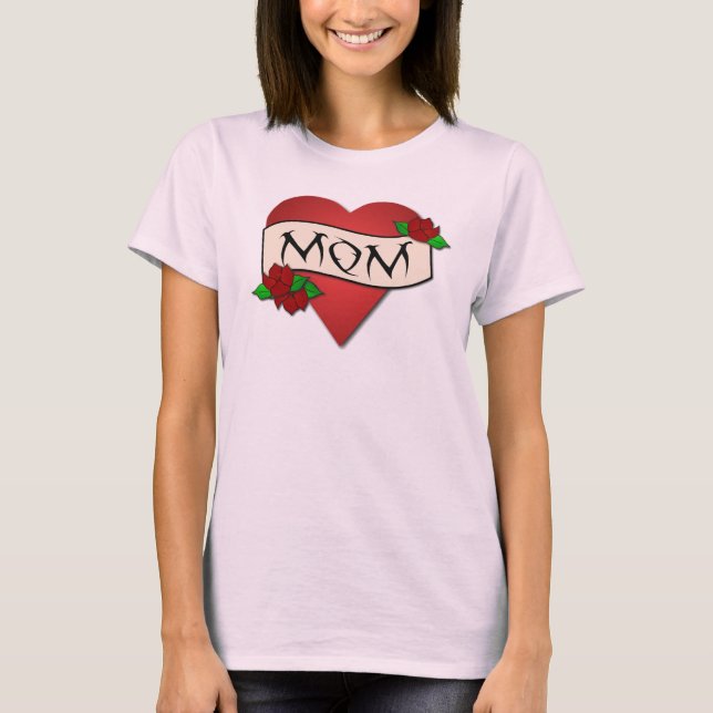 Mum heart tattoo t-shirt (Front)