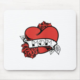 Mum Heart Tattoo Valentines Day Mothers Day Love R Mouse Mat