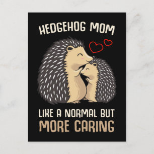 Mum Hedgehog Lover Daughter Son Postcard