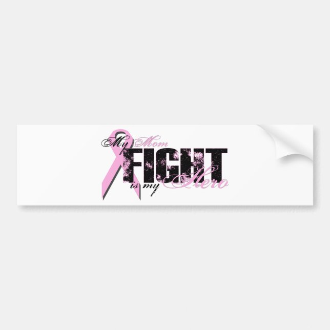 Mum Hero - Fight Breast Cancer Bumper Sticker (Front)