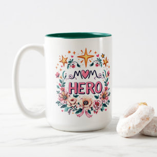 Mum Hero Two-Tone Coffee Mug