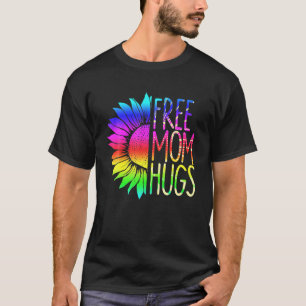 Mum Hugs LGBT Rainbow Sunflower T-Shirt