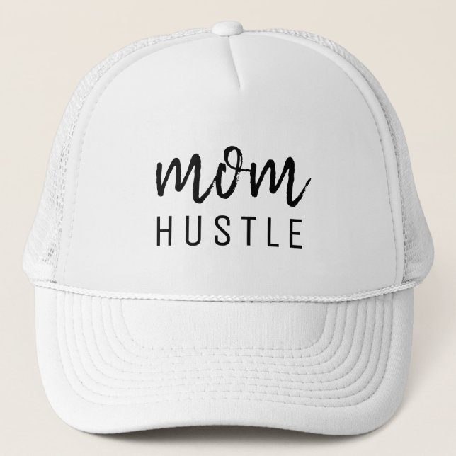Mum Hustle | Modern Stylish Mother's Day Trucker Hat (Front)
