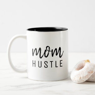 Mum Hustle Modern Stylish Mother's Day Two-Tone Coffee Mug