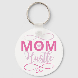 Mum hustle, Pink heart gifts Key Ring