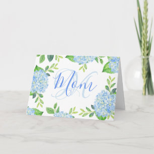 Mum Hydrangea Watercolor Floral Mother's Day Card
