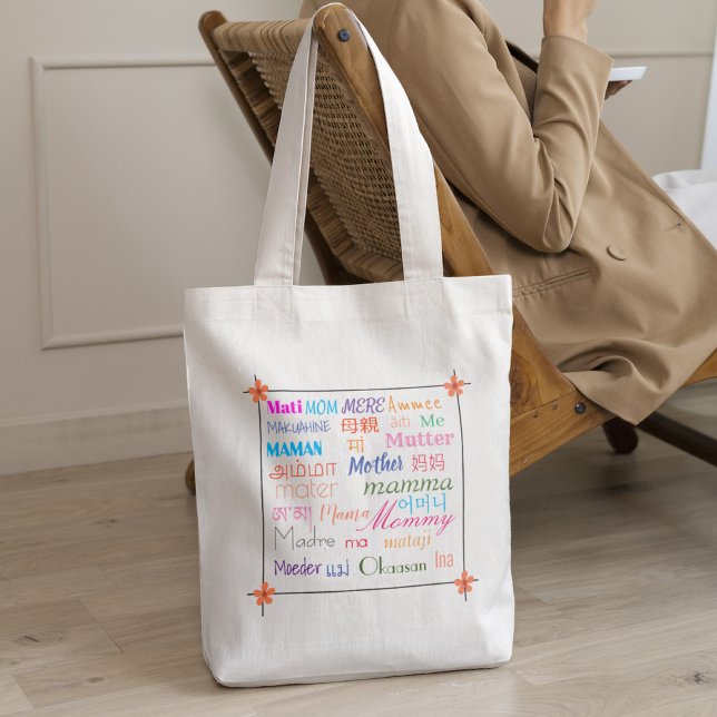 Mum I Can Call You In Different Languages Cute Tote Bag (Creator Uploaded)