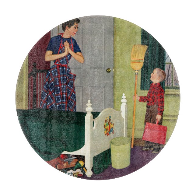 Mum, I Cleaned My Room! Cutting Board (Front)