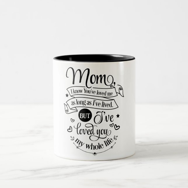 Mum I Know You've Loved Me Two-Tone Coffee Mug (Center)