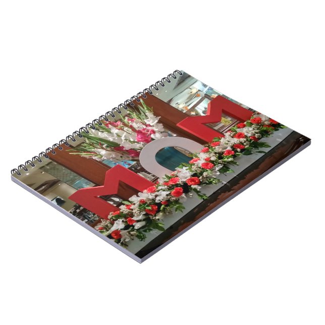 "Mum, I Love You" – A Heartfelt Floral Tribute Notebook (Left Side)