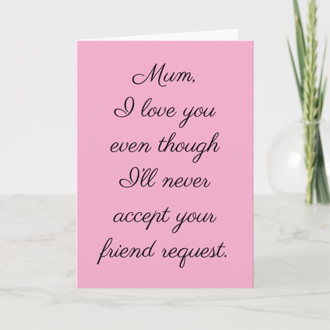 Mum, I love you Card (Front)