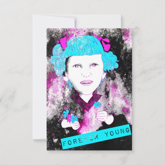 mum, i miss you... forever young invitation (Front)
