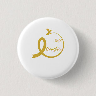 Mum I Wear Gold For My Daughter Childhood Cancer A 3 Cm Round Badge