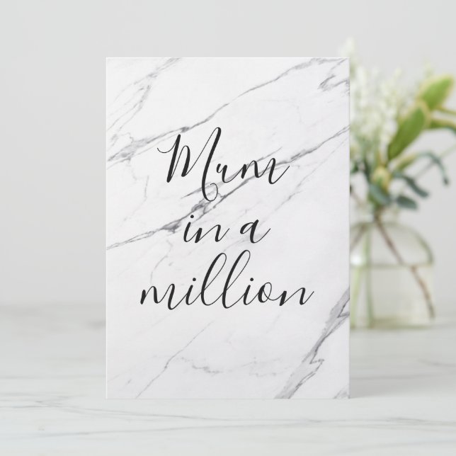 Mum in a Million | White Marble Mother's Day (Standing Front)
