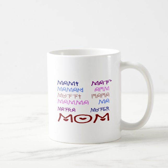 Mum in Different Languages (Mother's Day) Coffee Mug (Right)