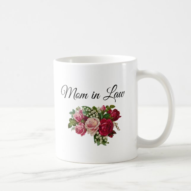 Mum in Law Floral Roses Bouquet Mug (Right)
