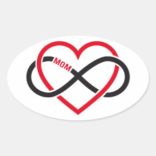 Mum infinity heart for Mother's day Oval Sticker