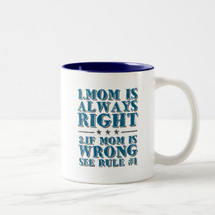 Mum is Always Right Funny Mug for Mothers Day Gift