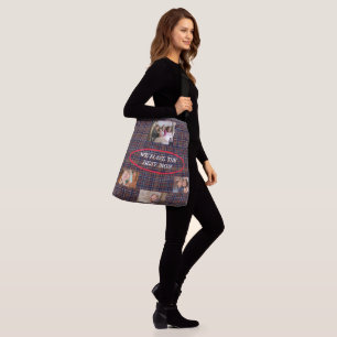 Mum Is Best 4 Family Snapshots Tartan Plaid Crossbody Bag