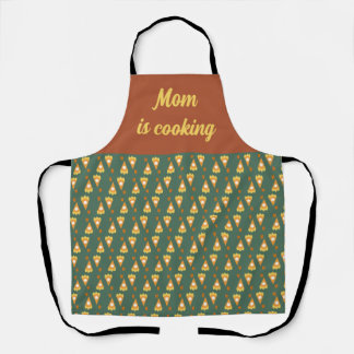 mum is cooking wording fall apron