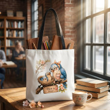 Mum Is Home Bird Tote Bag Cute Gift
