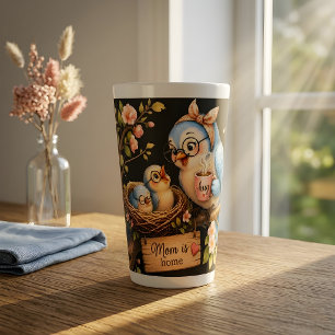 Mum Is Home Black Latte Mug Gift