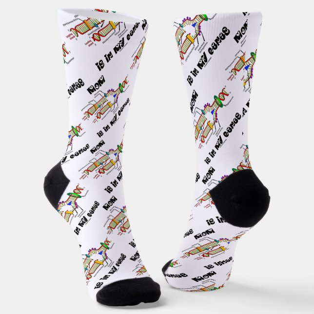 Mum Is In My Genes DNA Replication Socks (Angled)