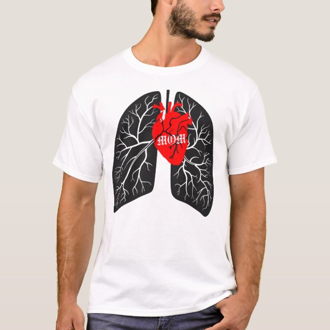 Mum is in the Heart - Mother's Day heartfelt Gift T-Shirt (Front)