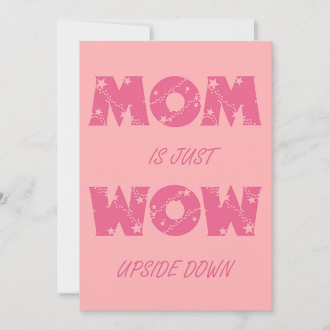 Mum is just Wow Holiday Card (Front)