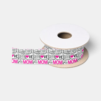 Mum is Love - Mother's Day or Mum's Birthday Satin Ribbon
