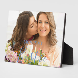 Mum Is My Bestie Personalised Names Photo Plaque