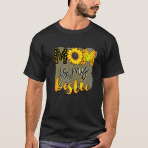 Mum Is My Bestie Sunflower Blouse Family Mama Moth T-Shirt