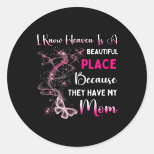 Mum Is My Guardian-angel In Heaven Memorial Day Classic Round Sticker